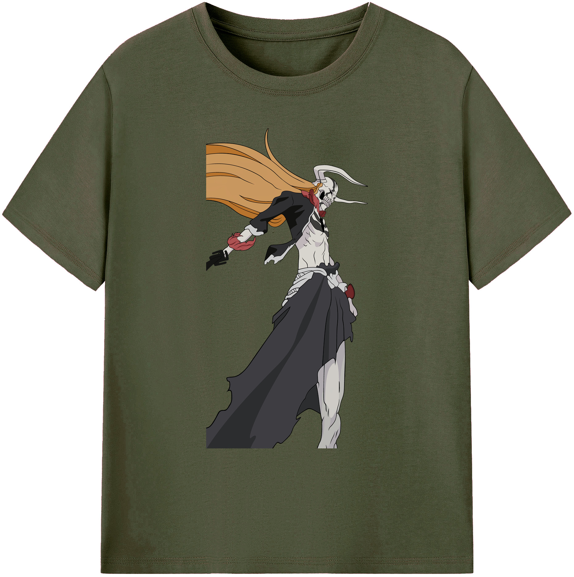 （画像用） ブリーチ 黒崎一護（くろさき いちご）BLEACH Kurosaki Ichigo 綿100％ メンズ半袖Tシャツ｜肌触りやわらか＆通気性
